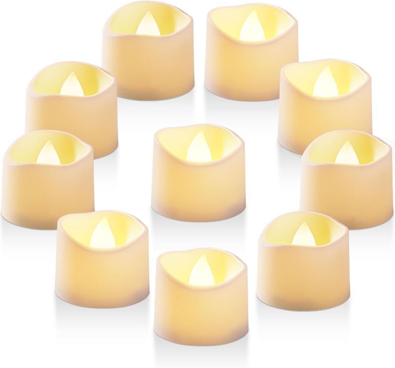 Photo 1 of Homemory 24Pcs Flameless LED Candles Tea Lights Battery Operated Electric Flickering Tealight Votive Candles for Centerpiece Table Decorations, Wedding, Anniversary, Halloween, Christmas
