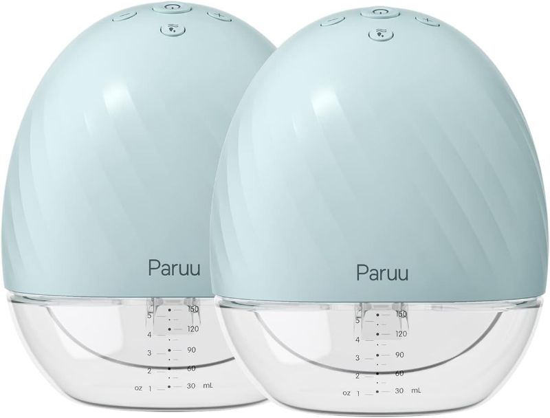 Photo 1 of Hands-Free Breast Pump, Paruu Wearable Breast Pump Model X2 with 2 Modes & 5 Levels, Electric Portable Breast Pump, Discreet & Rechargeable, Long Battery Life, 17/21/25mm Flange (2 Count (Pack of 2))