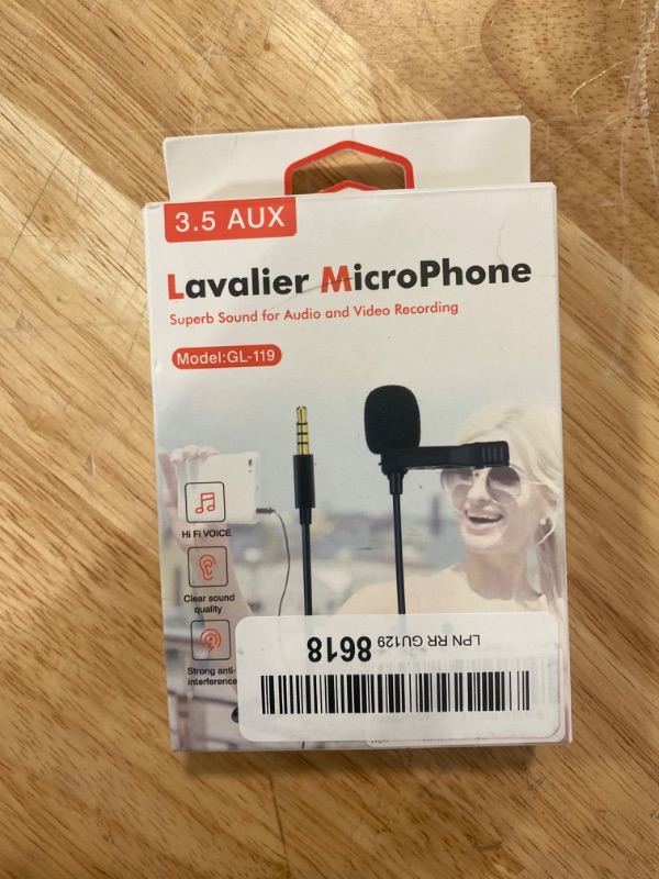 Photo 1 of Lavalier Lapel Microphone Clip on Omnidirectional Condenser Mic Professional Compatible iPhone, Samsung Galaxy, Android Smartphones, DSLR Camera, Recording YouTube, Interview, Studio, Video