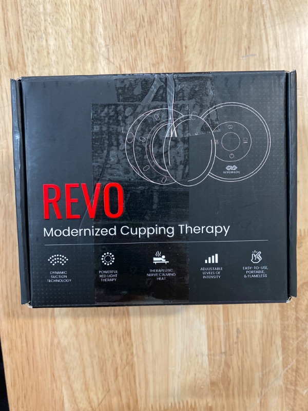 Photo 2 of REVO the Original 4-in-1 Smart Cupping Therapy Massager with Red Light Therapy for Targeted Pain Relief, Knots, Aches, Muscle Soreness, Circulation and Tighter Skin | Portable Electric Cupping Kit
