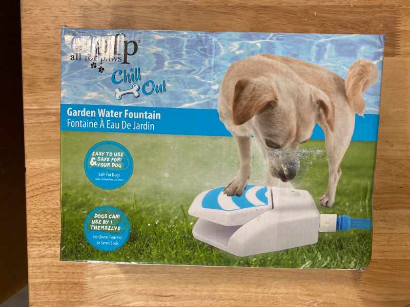 Photo 2 of All for Paws Outdoor Dog Sprinkler Paw Activated Dog Step On Water Fountain Water Toys for Dogs Cooling and Hydration on Hot Summer Days, Includes Connector and Hose
