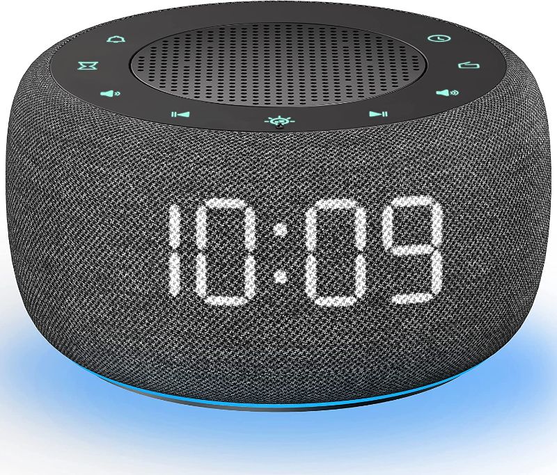 Photo 1 of BUFFBEE Small Alarm Clock Radio for Bedrooms - 5W Upward Speaker for FM Radio, 4 Wake Up Sounds, Full Range Display Dimmer, Night Light with ON/Off, Loud Alarm Clock for Heavy Sleepers, Bedside (Blue)