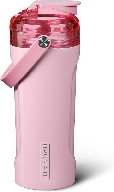 Photo 1 of BrüMate MultiShaker Blender Shaker Bottle | 100% Leakproof Insulated Stainless Steel Shaker Bottle | The Perfect Shaker Cup, Protein Shaker Bottle, and Pre Workout Bottle for the Gym | 26oz (Blush)
