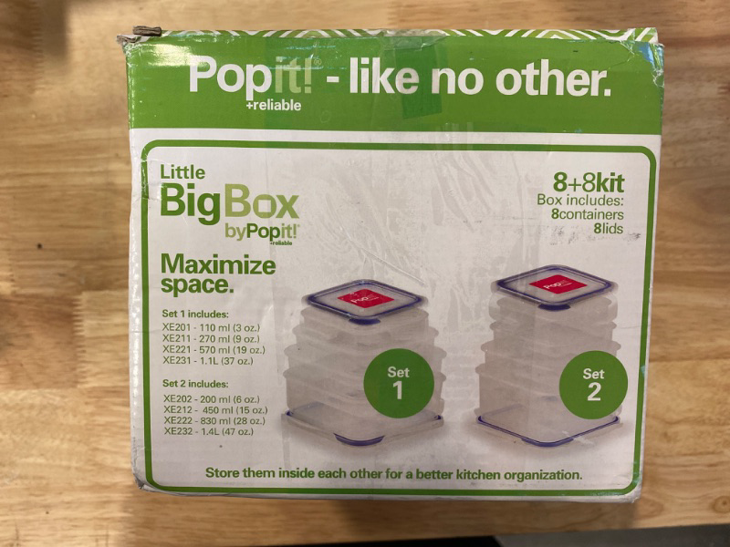 Photo 2 of 8 Clear Food Storage Containers Set, Microwave and Freezer Safe, Little Big Box, by Popit!
