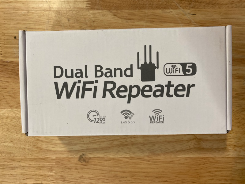 Photo 2 of 2023 WiFi Extender?5G Dual Band 1200Mbps Fastest WiFi Long Range Extenders Booster Covers Up to 8500 Sq.Ft and 40 Devices Wireless Internet Repeater and Signal Amplifier for Home Easy Setup (BLACK) 

