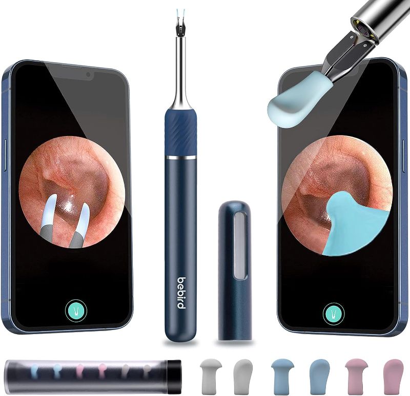 Photo 1 of Bebird Pro Note5 Ear Wax Removal Tool Camera, Bebird Ear Cleaner, 10 Megapixel HD Otoscope with Light, Ear Camera with Tweezers 3-in-1, Spade Ear Cleaner for iPhone, Android(Blue?
