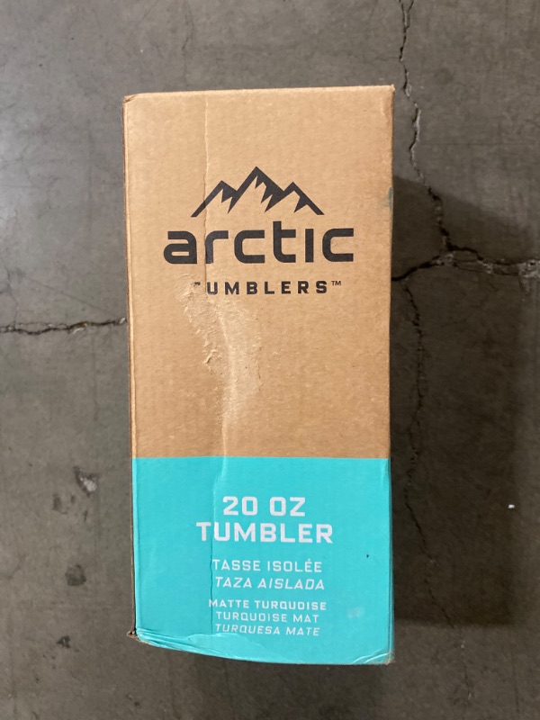 Photo 2 of Arctic Tumblers | 20 oz Matte Turquoise Insulated Tumbler with Straw & Cleaner - Retains Temperature up to 24hrs - Non-Spill Splash Proof Lid, Double Wall Vacuum Technology, BPA Free & Built to Last
