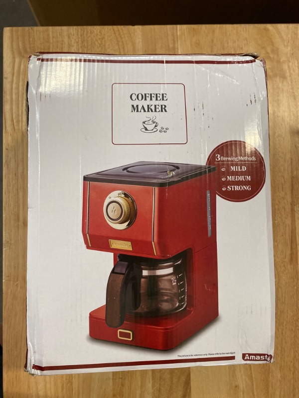Photo 2 of Amaste Coffee Maker, 25 Oz Drip Coffee Machine with Glass Coffee Pot, Retro Style Coffee Maker with Reusable Coffee Filter & Three Brewing Modes, 30minute-Warm-Keeping