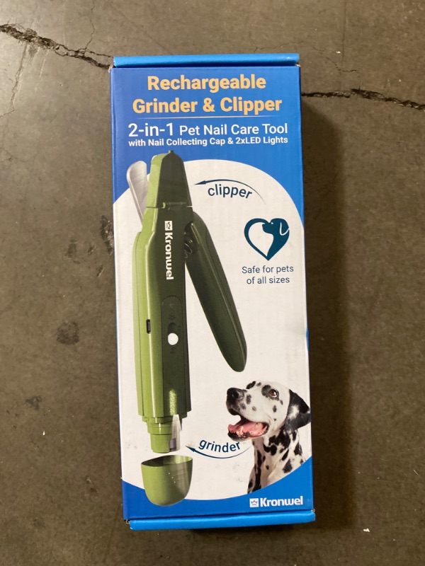 Photo 2 of 2-in-1 Rechargeable Dog Nail Grinder & Dog Nail Clippers, Dog Nail Trimmers for Large Dogs, Pet Nail Grinder for Dogs, Electric Dog Nail Trimmer for Medium Dogs (Khaki, Khaki)
