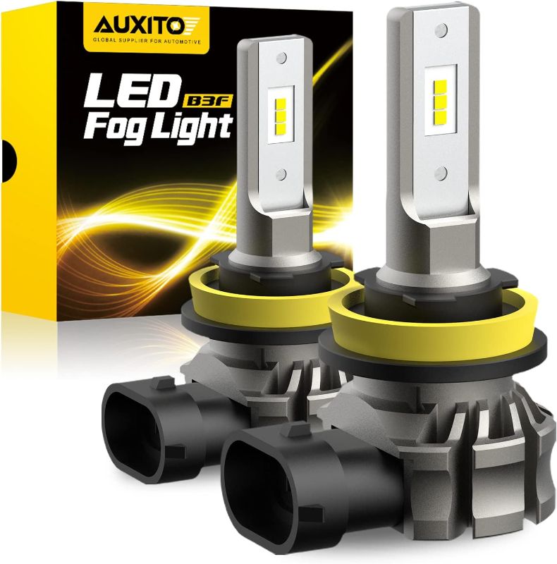Photo 1 of AUXITO H11/H8/H16 LED Fog Light Bulbs or DRL, 6000 Lumens 6500K Cool White Light, 300% Brightness, CSP LED Chips Fog Lamps Replacement for Cars, Play and Plug (Pack of 2)
