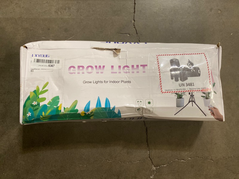 Photo 2 of Lxyoug LED Grow Lights for Indoor Plants Full Spectrum with 15-60 inches Adjustable Tripod Stand, Red Blue White Floor Grow Lamp with 4/8/12H Timer with Remote Control
