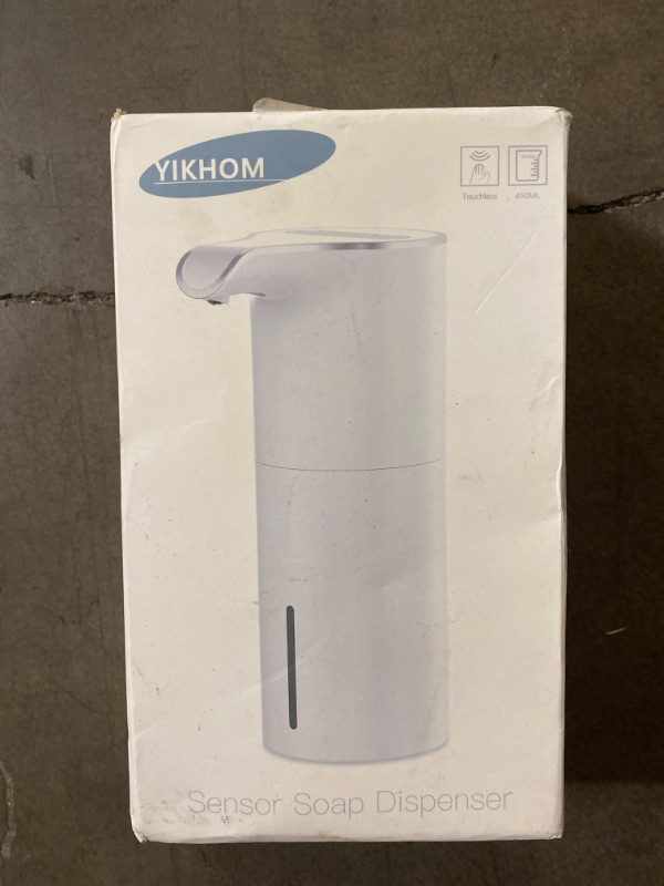 Photo 2 of YIKHOM Automatic Liquid Soap Dispenser, 15.37 oz/450mL Soap Dispenser, Touchless Hand Sanitizer Dispenser Electric, Motion Sensor Waterproof Pump for Bathroom Kitchen Dish Soap