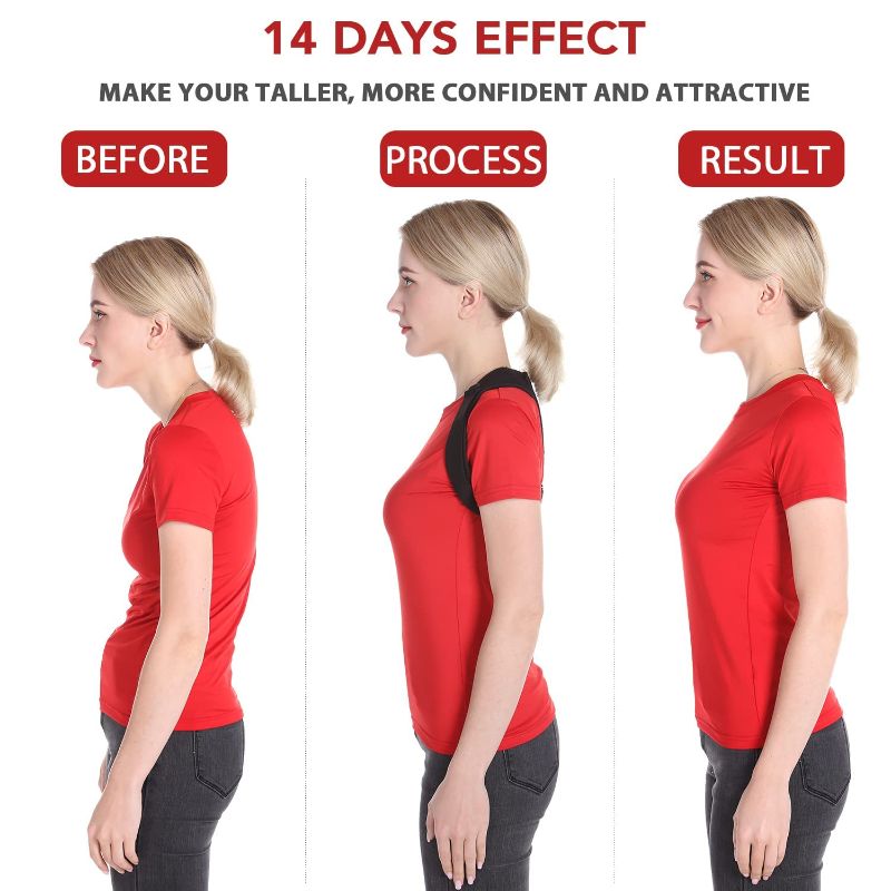 Photo 1 of Posture Corrector for Men and Women, Comfortable Upper and Back Brace, Adjustable Back Straightener Support for Back, Shoulder & Neck