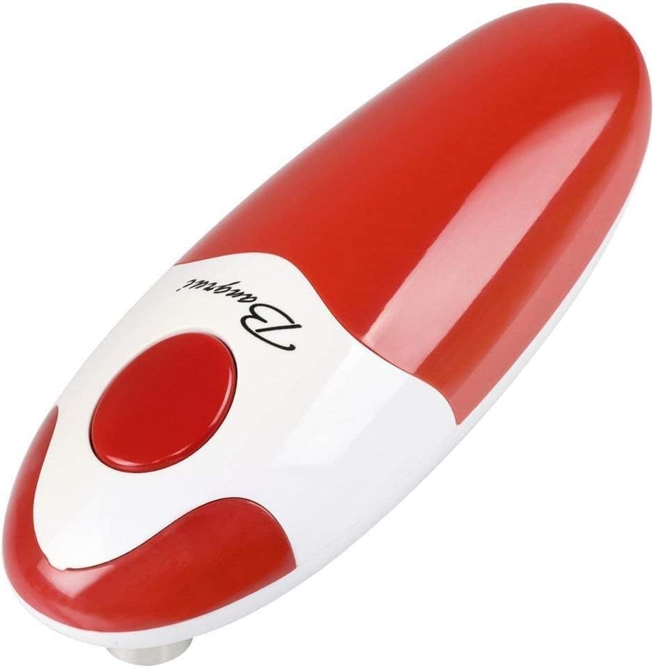 Photo 1 of Kitchen Automatic Safety Cordless One Tin Touch Electric Can Opener&Bangrui Professional Electric Can Opener.One-touch switch .Smooth can edge.Being friendly to left-hander and arthritics! (Red)
