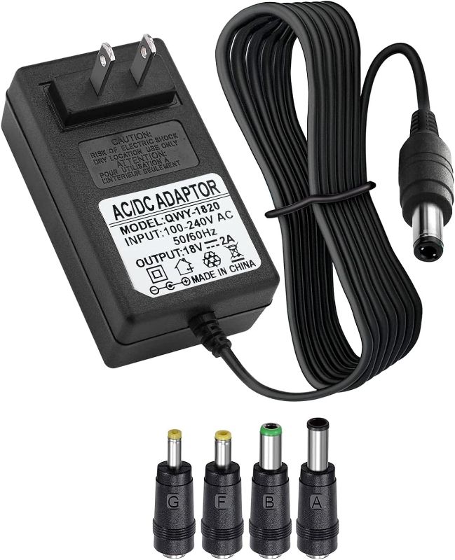 Photo 1 of 18V DC Adapter Charger Compatible for Altec Lansing Rockbox XL IMW999, Altec Lansing IMW889 Bluetooth Speakers, Brookstone Big Blue Studio Speaker & More 18V 2A AC Power Supply Charging Cable Cord
