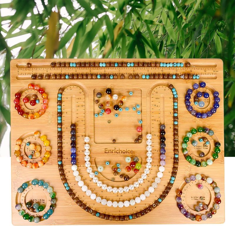 Photo 1 of Enrichoice New Bamboo Combo Beading Board for Jewelry Bracelet Making and Other Jewelry Necklaces Design Beading Mats Trays

