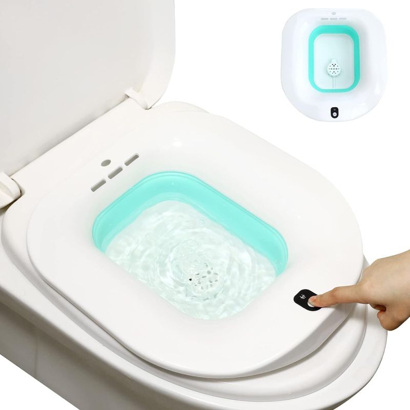 Photo 1 of Electric Sitz Bath- Foldable Postpartum Care Basin, Sitz Bath Tub for Soothes and Cleanse Vagina & Anal, Hemorrhoids and Perineum Treatment, Suitable for Maternity, Pregnant Women, Elderly (Bubble)
