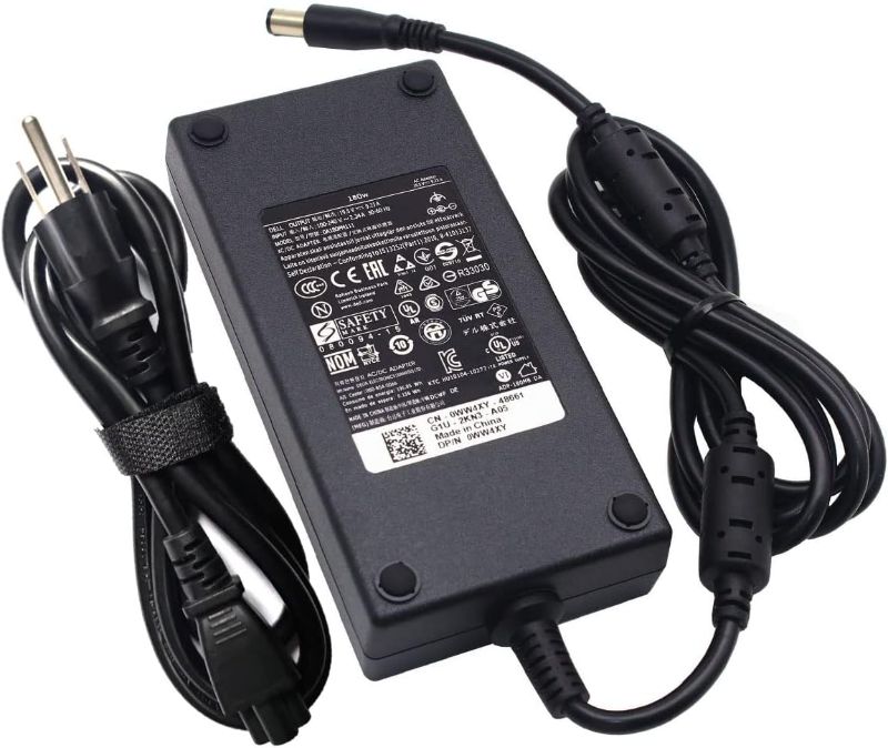 Photo 1 of 180W AC Charger Fit for Dell Alienware 15 17 Area 51M M15 M17 G3 G5 G7 7588 7590 7790 3579 3779 5587 5590 DA180PM111 FA180PM111 Gaming Laptop Power Adapter Supply
