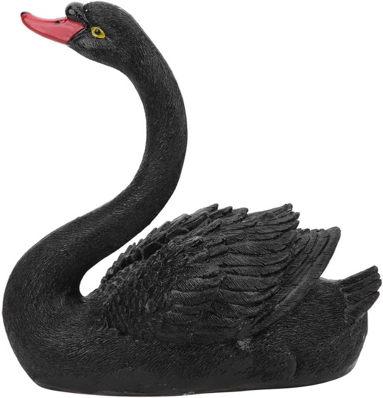 Photo 1 of Floating Fake Swans, Simulation Swan Float Freely Black Lifelike for Decoration for Garden Courtyard
