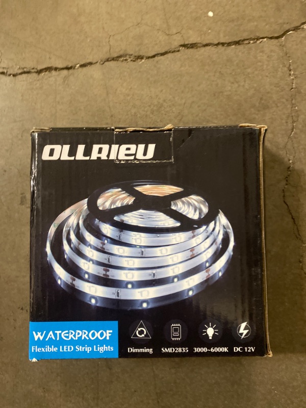 Photo 2 of ollrieu LED Rope Light Waterproof Daylight White 32.8ft Indoor,Connectable,Plug-in 110V 6000K 240 LEDs,Flexible Light String for Patio Bedroom Camping Ceiling
