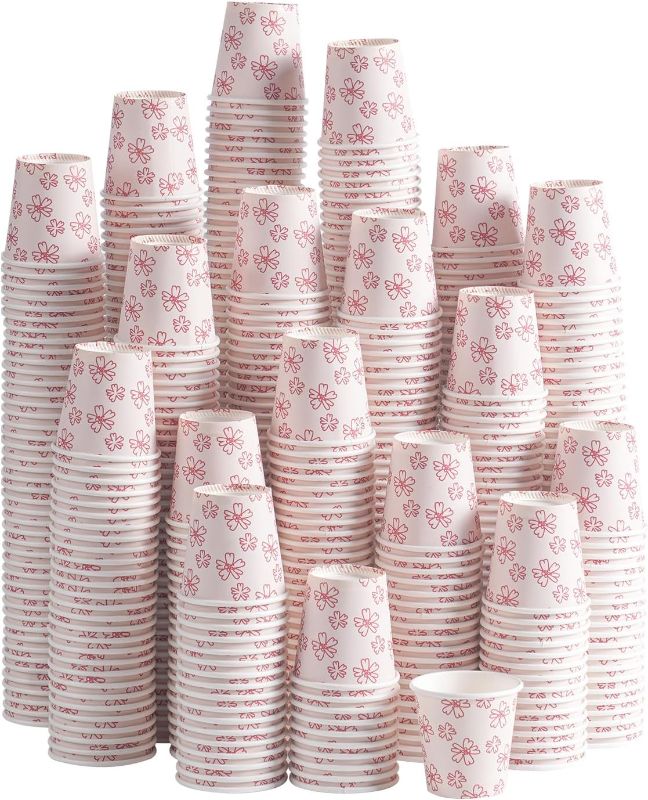 Photo 1 of Lamosi 300 Pack - Small Paper Cups 3 oz, Disposable 3oz Bathroom Cups, Mouthwash Cups, Snacks Beverages Sampling Cups for Home Party Travel, 3 Ounce - Geometric
