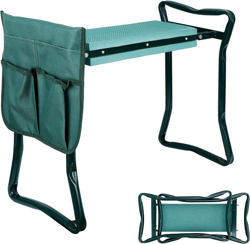 Photo 2 of SUPER DEAL Newest Folding Garden Kneeler and Seat with Free Tool Pouches - EVA Foam Pad Protects Your Knees - Sturdy and Lightweight
