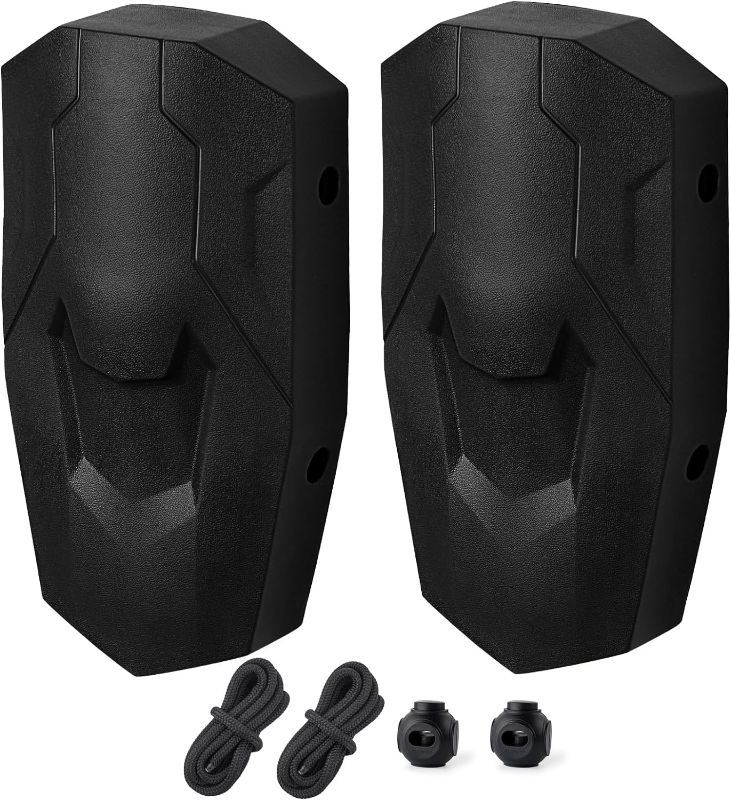 Photo 1 of GOTRUTH Boat Fenders 2 Pack Black Boat Bumpers with Ropes for Docking Pontoon, Bass Boat, Jon Boat

