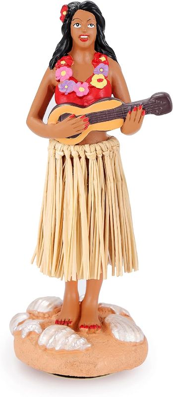 Photo 1 of BCSmyer Hawaiian Hula Girl Dashboard Doll with Ukulele Bobbleheads for Car Dashboard Collection Figurines Gifts for Home Decoration Mini Size Doll Dashboard Hula Girl 4.72" High
