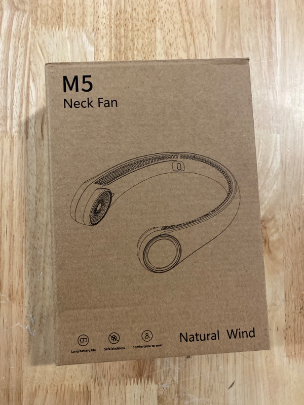 Photo 2 of Portable Neck Fan, Hands Free Bladeless Fan, 4000 mAh Battery Operated Wearable Personal Fan, Leafless, Rechargeable, Headphone Design, USB Powered Desk Fan,3 Speeds