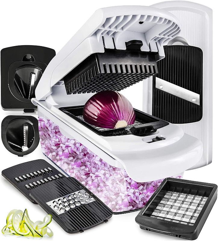 Photo 1 of Fullstar Vegetable Chopper Dicer Mandoline Slicer - Vegetable Spiralizer - Onion, Salad, Veggie Chopper Vegetable Cutter Food Slicer 7 Blades
