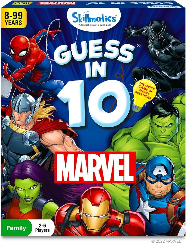 Photo 1 of Skillmatics Card Game - Guess in 10 Marvel, Perfect for Boys, Girls, Kids, Teens, Adults Who Love Board Games, Toys, Avengers, Spiderman, Iron Man, Stocking Stuffer, Gifts for Ages 8, 9, 10 and Up
