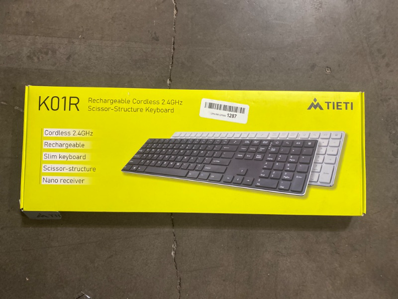 Photo 2 of TIETI K01R Wireless Keyboard, 2.4G Slim and Compact Wireless Keyboard with Numeric Keypad, Long Battery Life, Lag-Free for PC Laptop Computer Windows, Black
