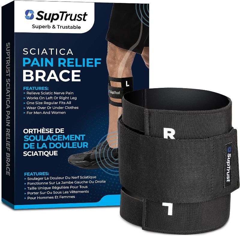 Photo 1 of Sciatica Pain Relief Devices for Calf 14-19INCH, ReActive+ Sciatica Pain Relief Brace with Pressure Pad for Maximum Pain Relief for Sciatica, Sciatic Nerve Brace, Sciatica Nerve Pain Relief Product by Suptrust 2023, Better Sciatica Brace Than What You've 