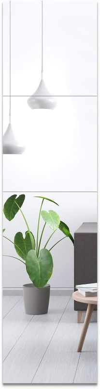 Photo 1 of EVENLIVE® Full Length Mirror Tiles, Frameless Wall Mirror 12 Inch x 4 Pieces, Body Mirror, Long Mirror, Gym Mirrors for Home Gym, Used as Door Mirror, Closet Mirror, Room Mirror, Easy to Install
