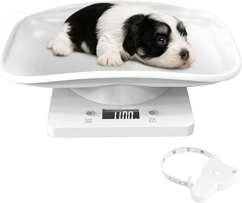 Photo 1 of YTCYKJ Digital Pet Scale, Multi-Function LED Scale Digital Weight with Height Tray Measure Accurately, Perfect for Puppy/Kitty/Hamster/Hedgehog/Food, Capacity up to 22 lb, Length 11inch
