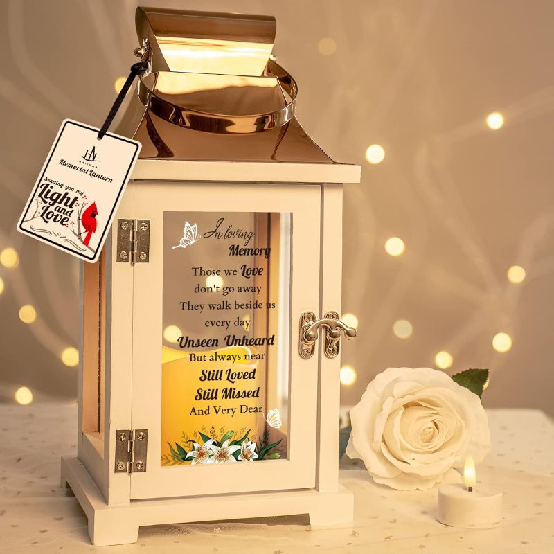 Photo 1 of Memorial Lantern - Bereavement Sympathy Gifts for Loss of Loved One Memorial Gifts for Loss of Mother Remembrance Gifts for Loss of Father

