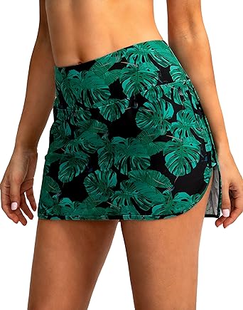 Photo 1 of Soothfeel Women's Swim Skirt with Zipper Pockets High Waisted Tummy Control Bathing Suit Skirt Bikini Bottoms for Women
(XXL)