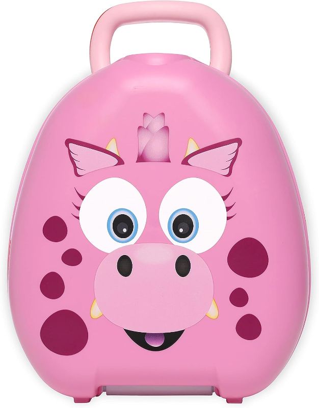 Photo 1 of My Carry Potty - Pink Dragon Travel Potty, Award-Winning Portable Toddler Toilet Seat for Kids to Take Everywhere
