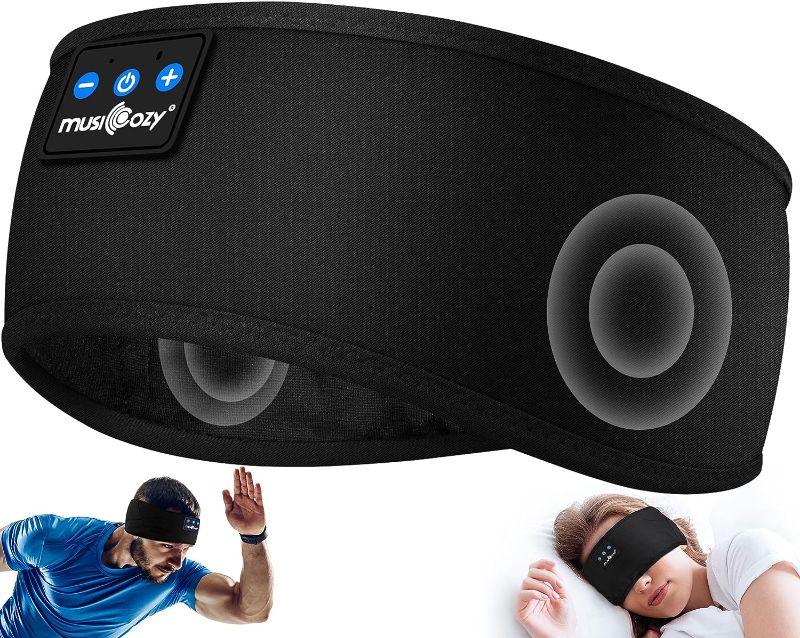 Photo 1 of MUSICOZY Sleep Headphones Bluetooth 5.2 Headband, Sports Wireless Earphones Sweat Resistant Earbuds Sleeping Headphone with Ultra-Thin HD Stereo Speaker for Workout Running Cool Gadgets Unique Gifts
