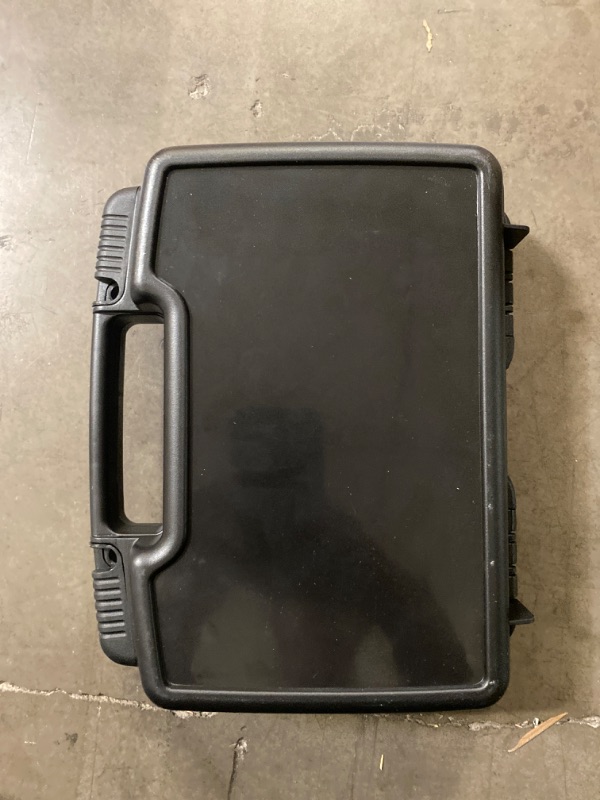 Photo 2 of Single Pistol Case - Secure Premium Hard Plastic Gun Cases - Easy to Lock - Locking System Seals Case Tight - Fits Full Size Handgun - Foam Interior - Great for Transport in Car - Fits most Glock, Smith and Wesson (S&W), Ruger, Colt, Beretta, etc.
