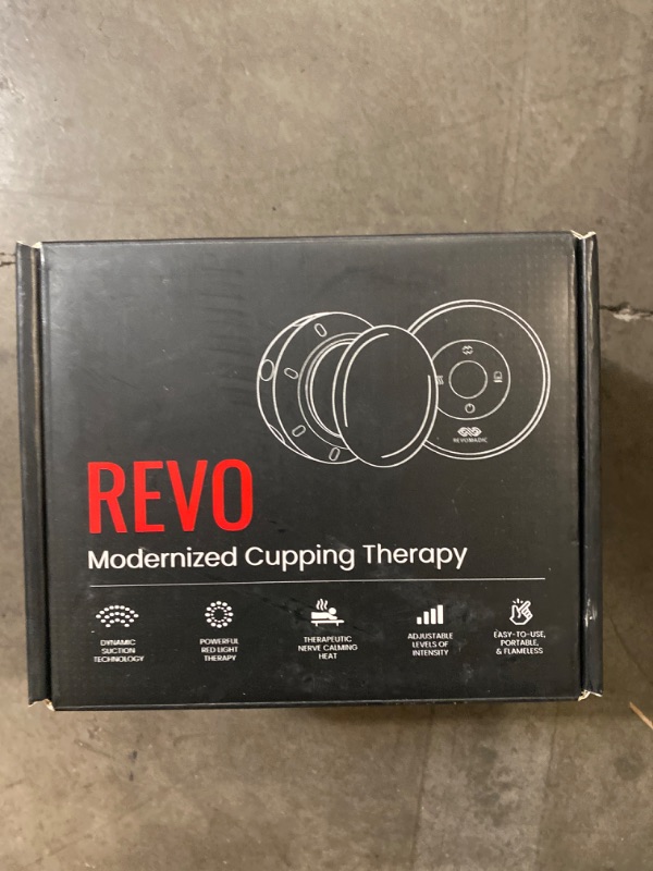 Photo 2 of REVO the Original 4-in-1 Smart Cupping Therapy Massager with Red Light Therapy for Targeted Pain Relief, Knots, Aches, Muscle Soreness, Circulation and Tighter Skin | Portable Electric Cupping Kit
