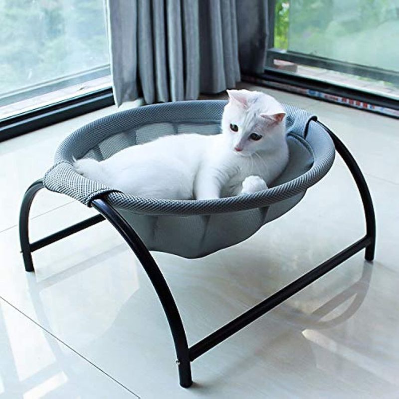 Photo 1 of JUNSPOW Cat Bed Dog/Pet Hammock Bed Free-Standing Sleeping Bed Pet Supplies Whole Wash Stable Structure Detachable Excellent Breathability Easy Assembly Indoors Outdoors
