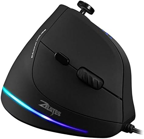 Photo 1 of Vertical Mouse, Ergonomic Gaming Mouse with 5 D Rocker 10000 DPI 11 Programmable Buttons RGB Vertical Gaming Mice for Gamer PC Laptop Computer
