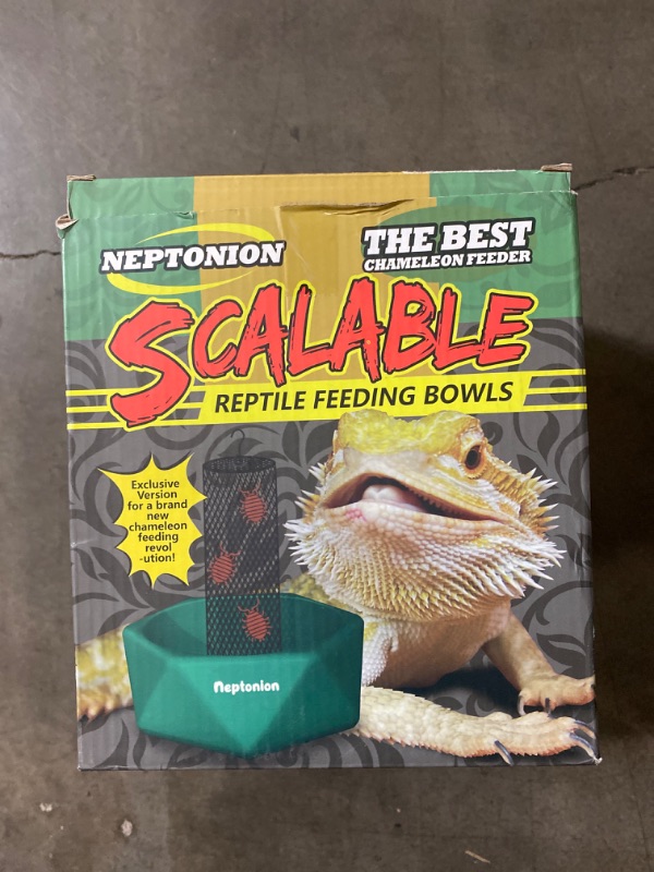 Photo 2 of NEPTONION Hookable Chameleon Feeding Bowl, Professional Live Worm Organizer with Column for Prey to Climb and Move, Suitable for Lizard, Bearded Dragon, Iguana, Gecko, Toad, Frog
