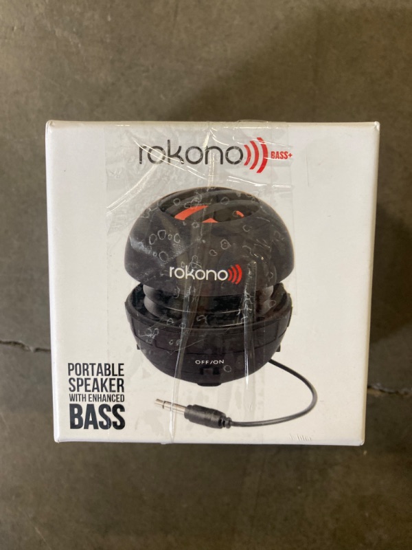 Photo 2 of Rokono BASS+ Mini Speaker for iPhone / iPad / iPod / MP3 Player / Laptop - Black
