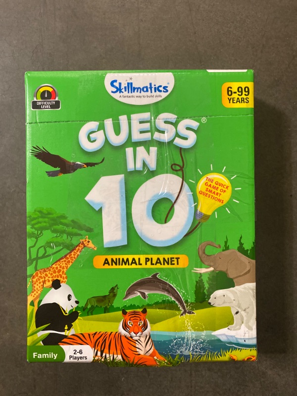 Photo 3 of Skillmatics Card Game - Guess in 10 Animal Planet, Perfect for Boys, Girls, Kids, and Families Who Love Board Games and Educational Toys, Travel Friendly, Stocking Stuffer, Gifts for Ages 6, 7, 8, 9
