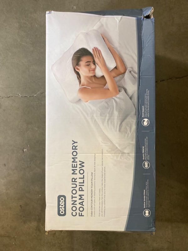 Photo 2 of Osteo Cervical Pillow for Neck Pain Relief, Hollow Design Odorless Memory Foam Pillows with Cooling Case, Adjustable Orthopedic Bed Pillow for Sleeping, Contour Support for Side Back Stomach Sleepers
