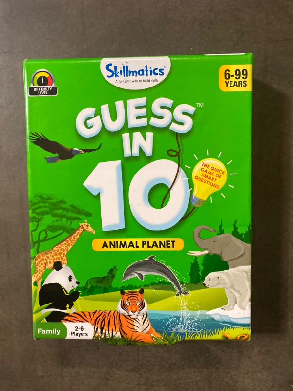 Photo 2 of Skillmatics Card Game - Guess in 10 Animal Planet, Perfect for Boys, Girls, Kids, and Families Who Love Board Games and Educational Toys, Travel Friendly, Stocking Stuffer, Gifts for Ages 6, 7, 8, 9
