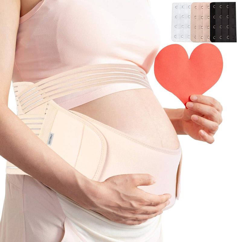 Photo 1 of GECONLE Maternity Belt Belly Band Pregnancy Support Belt Soft & Breathable Abdominal Support Belt Relieve Back, Hip Pain, Pelvic, SPD & PGP
