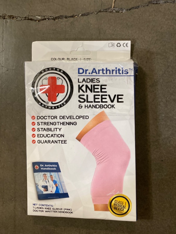 Photo 2 of Doctor Developed Ladies Pink Knee Brace/Knee Compression Sleeve/Knee Support for Women & Doctor Written Handbook -Guaranteed relief for Arthritis, Tendonitis, Injury support, & Running (3X-Large)
